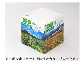 カラーブロックメモ(三島信用金庫様)